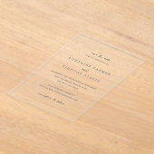 Zeitlose Elegante Hochzeit Save the Date Acryleinladungen (Ablage )