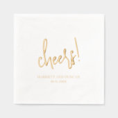 Zeitlose Elegante Hochzeit Servietten Mit Folie (Vorderseite)