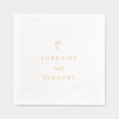 Zeitlose Elegante Hochzeit Servietten Mit Folie (Vorderseite)