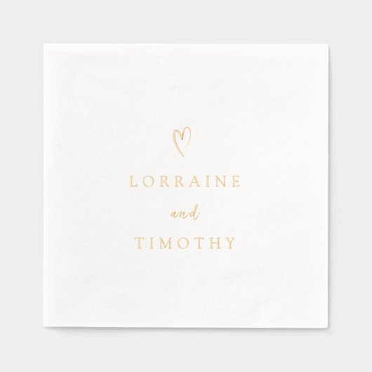 Zeitlose Elegante Hochzeit Servietten Mit Folie (Vorderseite)