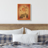 Zeitlose Elegante Vintage Rose Leinwanddruck (Insitu (Schlafzimmer))