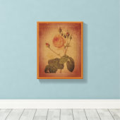Zeitlose Elegante Vintage Rose Leinwanddruck (Insitu (Holzboden))