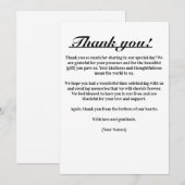 Zeitlose Eleganz Danke Karte (Vorne/Hinten)