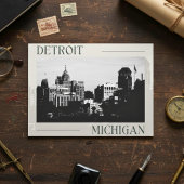 Zeitlose Eleganz Detroits, Michigan Postkarte