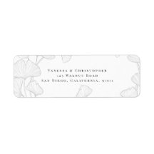 Zeitlose Eleganz: Ginkgo Biloba Adressetikett