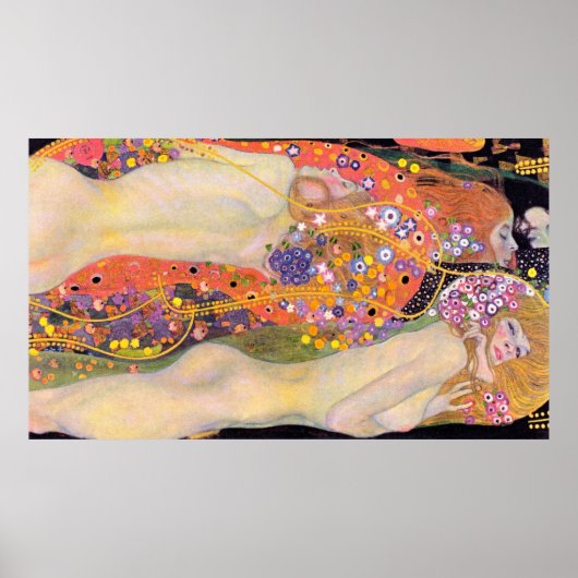 Zeitlose Eleganz: Gustav Klimts Wasserläufe 2 Poster (Vorne)
