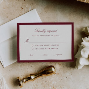 Zeitlose Eleganz Hochzeit RSVP Karte