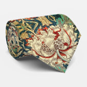 Zeitlose Eleganz: Honeysuckle-Muster Krawatte (Gerollt)