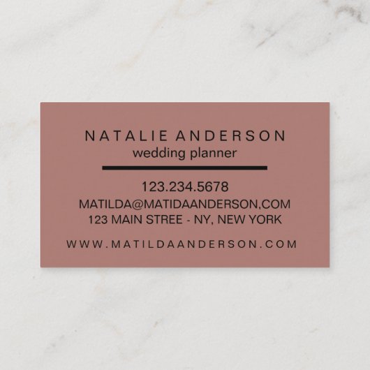 Zeitlose Eleganz in jeder Detail Prägung Visitenkarte (Rückseite)