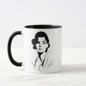 Zeitlose Eleganz in Schwarz-Weiß. Tasse (Links)