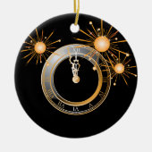Zeitlose Eleganz: Neujahr Keramik Ornament (Vorne)