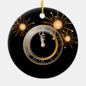 Zeitlose Eleganz: Neujahr Keramik Ornament (Hinten)