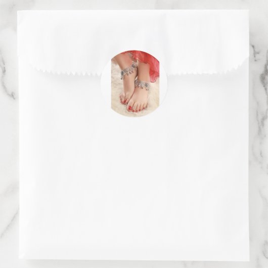 Zeitlose Eleganz Runder Aufkleber (Tasche)