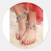 Zeitlose Eleganz Runder Aufkleber (Vorderseite)