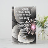 Zeitlose Eleganz: Schwarz & Silber Blossom Hochzei (Stehend Vorderseite)