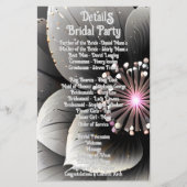 Zeitlose Eleganz: Schwarz & Silber Blossom Hochzei (Vorderseite)