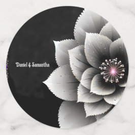 Zeitlose Eleganz: Schwarz & Silber Blossom Hochzei Konfetti