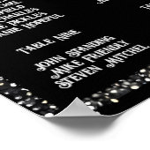 Zeitlose Eleganz: Schwarz & Silber Blossom Hochzei Poster (Ecke)