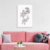 Zeitlose Eleganz: Skulls & Rose Leinwanddruck (Insitu (Wohnzimmer))