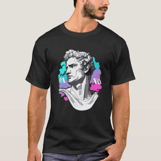 Zeitlose Eleganz: T - Shirt griechischer Skulpture (Vorderseite)