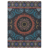 Zeitlose Eleganz Traditionelles Stoffmonogramm Klemmbrett (Rückseite)