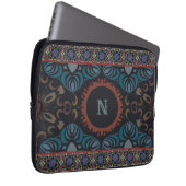 Zeitlose Eleganz Traditionelles Stoffmonogramm Laptopschutzhülle (Vorne Rechts)