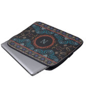 Zeitlose Eleganz Traditionelles Stoffmonogramm Laptopschutzhülle (Vorne Knopf)