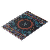 Zeitlose Eleganz Traditionelles Stoffmonogramm Notizblock (Linke Seite)