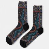 Zeitlose Eleganz Traditionelles Stoffmonogramm Socken (Linkes Detail)