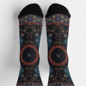Zeitlose Eleganz Traditionelles Stoffmonogramm Socken (Oben)