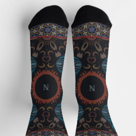 Zeitlose Eleganz Traditionelles Stoffmonogramm Socken