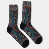 Zeitlose Eleganz Traditionelles Stoffmonogramm Socken (Rechts)