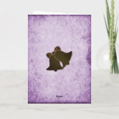 Zeitlose Eleganz: Violet Wedding Danke Cards (Rückseite)