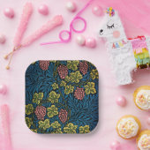 Zeitlose Eleganz: William Morris Weinmuster Pappteller (Party)