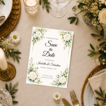 Zeitlose Elfenbein-Rosen-Eleganz-Hochzeit