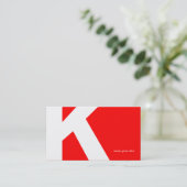 Zeitlose enorme Buchstabe-Visitenkarte (rot u. Visitenkarte (Stehend Vorderseite)