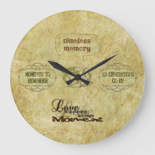 Zeitlose Erinnerungen Vintage-Kunst-Wanduhr Große Wanduhr