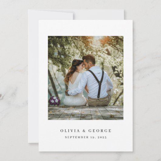 Zeitlose Eukalyptus Greenerity Save the Date Card (Rückseite)