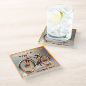 Zeitlose Fahrten Glasuntersetzer (Schrägansicht)