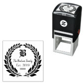 Zeitlose Familienwappen-Monogramm-Briefmarke Permastempel (Beispiel)