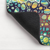 Zeitlose farbenfrohe Kieselsteine Original-Kunstwe Mousepad (Ecke)