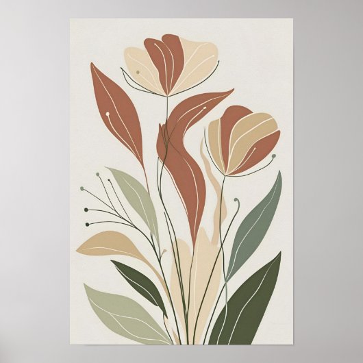 Zeitlose Flora VI Poster (Vorne)
