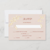 Zeitlose florale Rustikale Hochzeit RSVP Karte (Vorderseite)