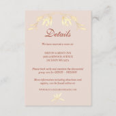 Zeitlose florale rustikale Hochzeitdetails Begleitkarte (Vorderseite)