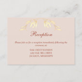 Zeitlose, florale rustikale Hochzeitsempfehlung Begleitkarte (Vorderseite)