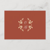 Zeitlose, florale rustikale Hochzeitsempfehlung Begleitkarte (Rückseite)