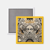 "Zeitlose Folklore-Kunst" Magnet (Vorderseite/Rückseite)