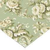 Zeitlose französische Grüne Landschätze Großer Tischläufer (Ecke)