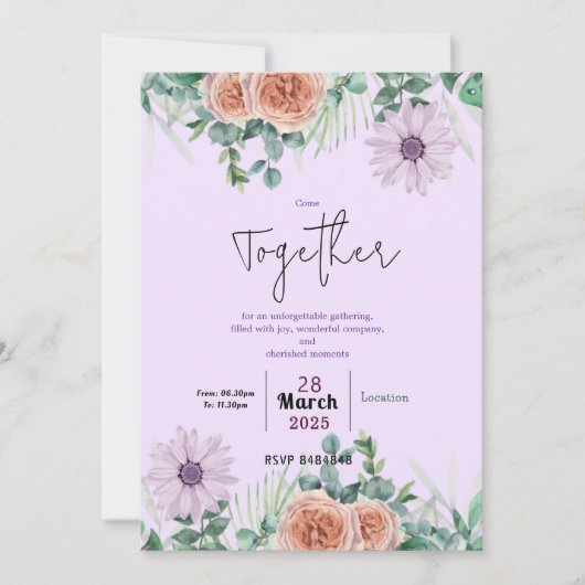 Zeitlose Freundschaft Einladung (Vorderseite)