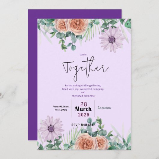 Zeitlose Freundschaft Einladung (Vorne/Hinten)